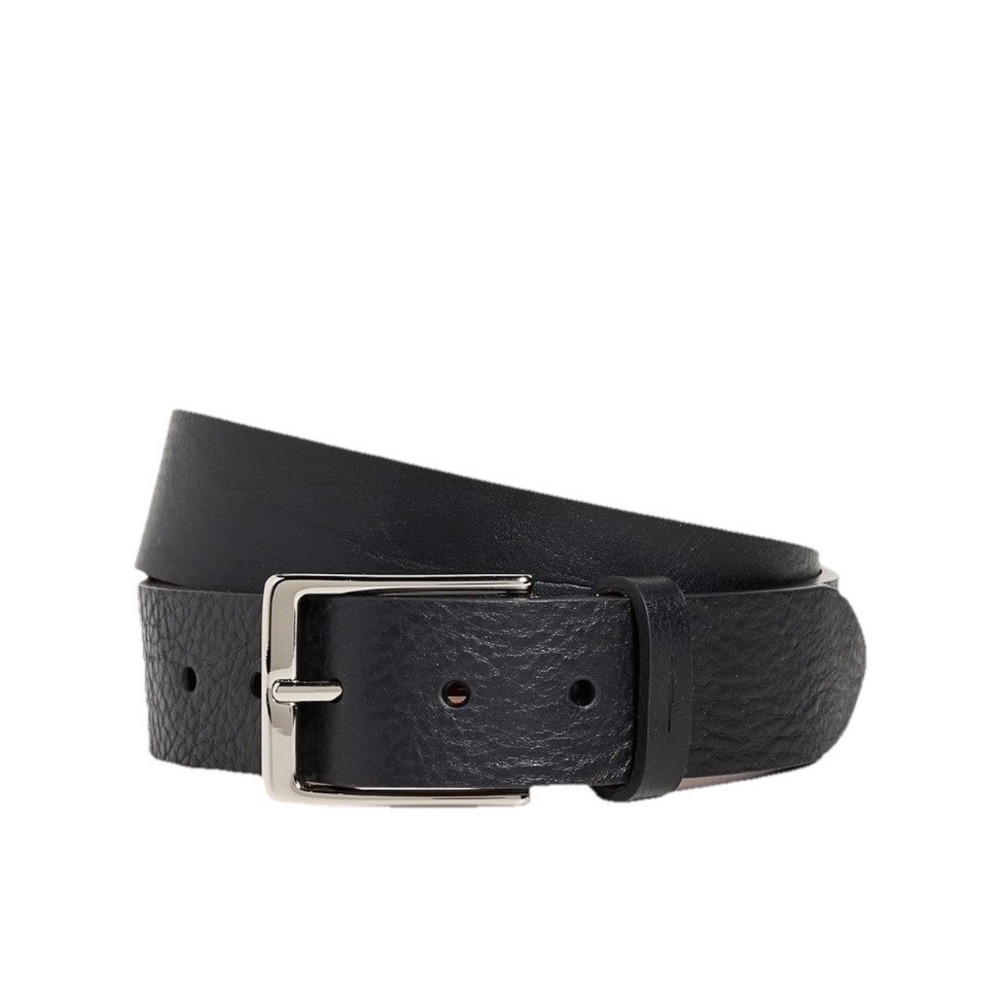 Shinola Vintage Lightning Bolt Keeper Leather Belt Black Size 40 Detroit